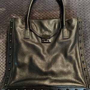 Loeffler Randall Studded Leather Work Tote